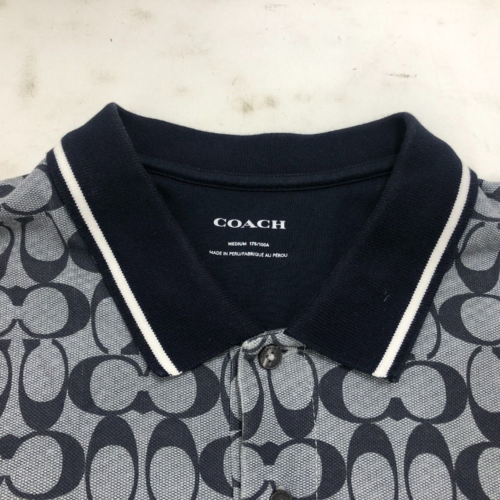 02w17653 コーチ COACH シグネチャー ネイビー M ペルー製 02w17653 コーチ COACH シグネチャー ネイビー M ペルー製