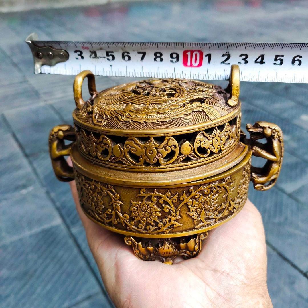 銅器 香炉 龍鳳薫香炉 盤香炉 茶道香炉 装飾品 工芸品 置物 銅製 銅器 龍鳳薫香炉 盤香炉 茶道香炉 装飾品 工芸品 置物 盤香炉