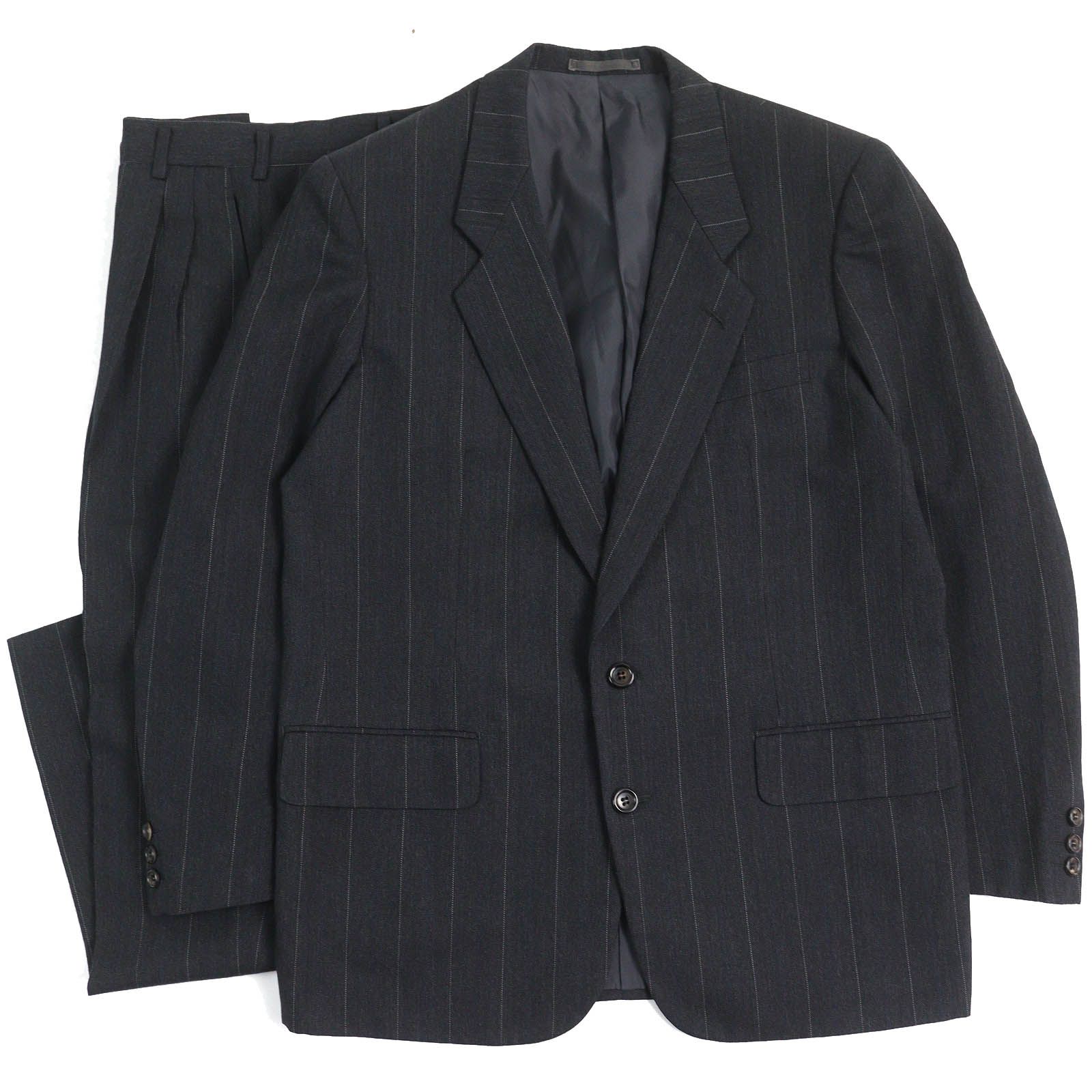 Sサイズ コムデギャルソン オム ウール スーツ セットアップ ストライプ 極美品△COMME des GARCONS HOMME コムデギャルソンオム