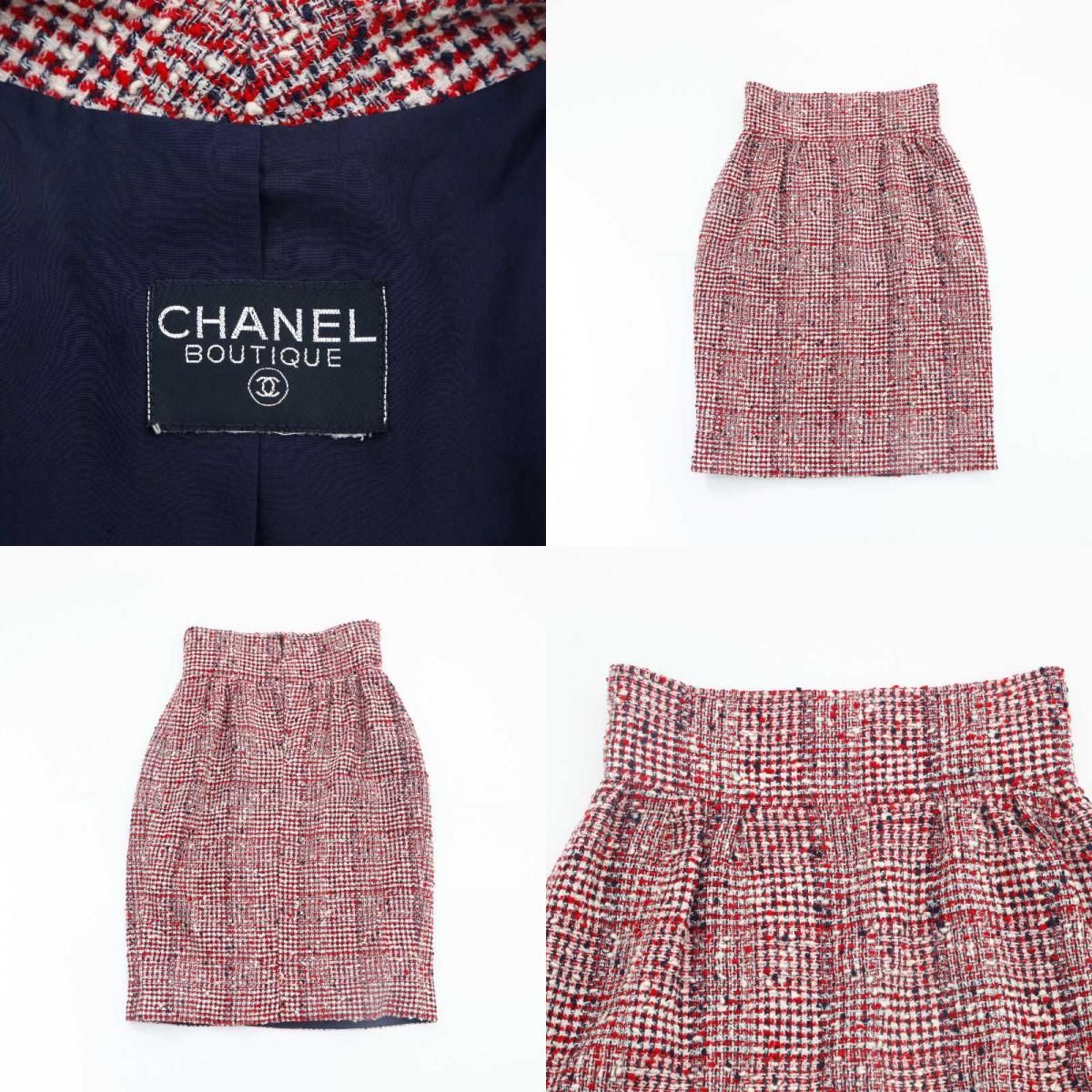 CHANEL シャネル スーツ セットアップ ツイード スカート ウール