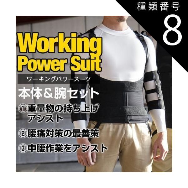 種類8 L|ホワイト アトリエケー ワーキングパワースーツ腕サポーターセット