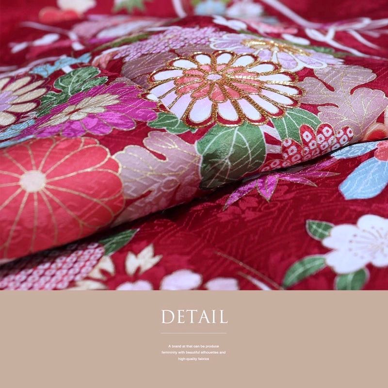 刺繍 振袖 5点セット成人式 振袖 5点セット 花柄 金駒刺繍