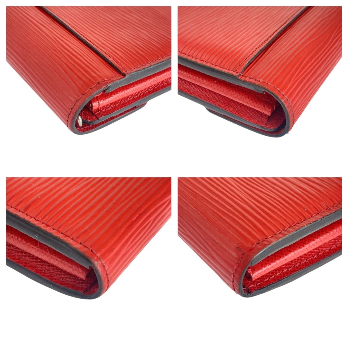 美品 LOUIS VUITTON ルイヴィトン エピ ポルトフォイユ サラ コクリコ  