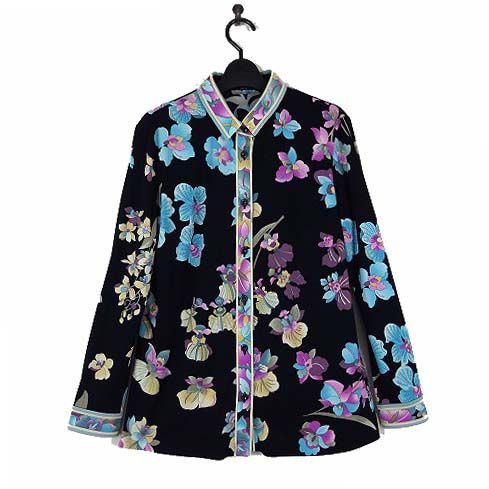 LEONARD 黒 長袖チュニック フラワー柄 LEONARD FASHION 花柄長袖チュニック LLサイズ - メルカリ