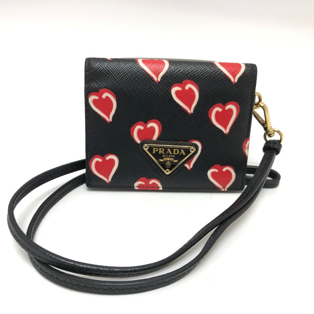 PRADA プラダ カードケース ハート トライアングルプレート 1MC006 