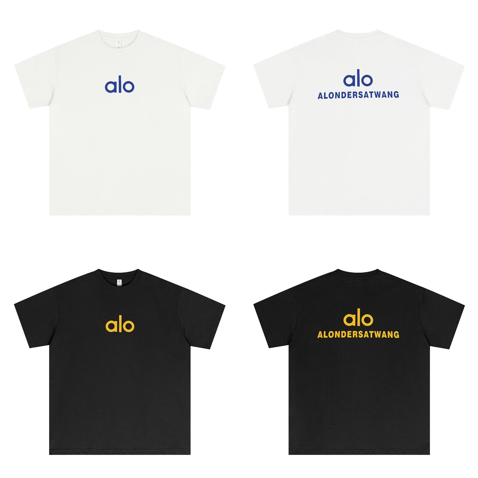 ALO Building Block Style 2025 New Loose Fit Bonded Short-Sleeve T-Shirt