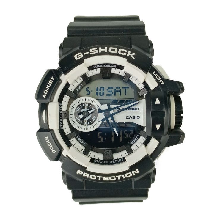 CASIO カシオ 腕時計 G-SHOCK Gショック GA-400-1AJF ブラック ホワイト 樹脂 ステンレス メンズ アナデジ クオーツ