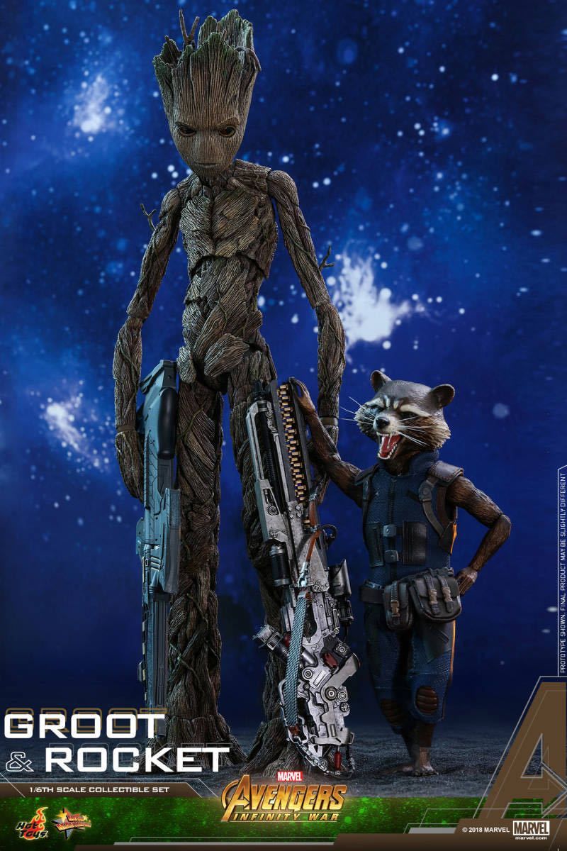 ホットトイズ 1/6 アベンジャーズ インフィニティ・ウォー グルート & ロケット セット MMS476 Groot & Rocket  HOTTOYS - メルカリ