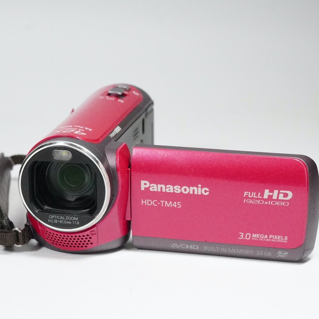 Panasonic パナソニック HDC-TM45 ビデオカメラ ピンク ケース