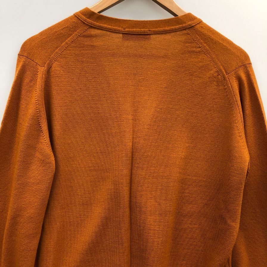 ジョンスメドレー ウールニット カーディガン オレンジ サイズM