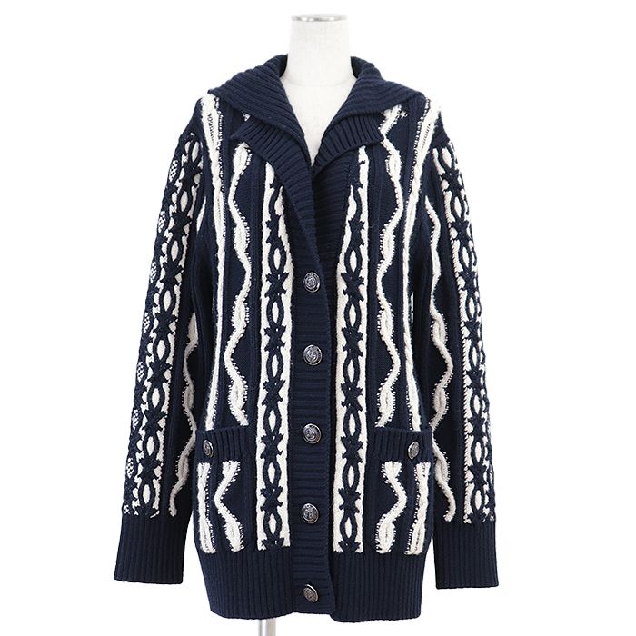 CHANEL シャネル カーディガン P59195 ニット ローゲージ セーラー  