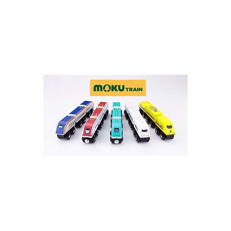 moku TRAIN　E7系新幹線かがやき 3両セット Amazon.co.jp: MOKUTRAIN moku TRAIN E7系新幹線かがやき 3両