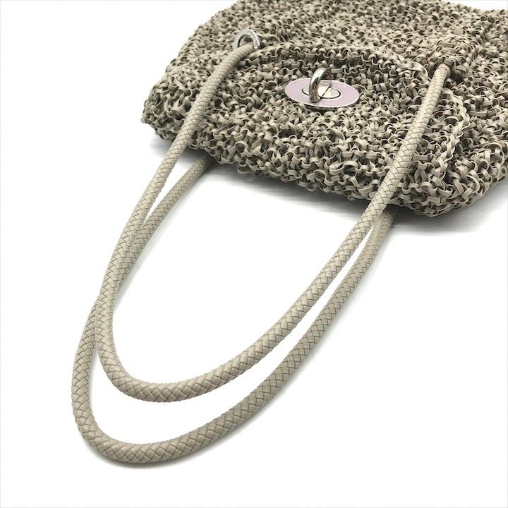 美品 ANTEPRIMA アンテプリマ ワイヤー バッグ グレー ターンロック  