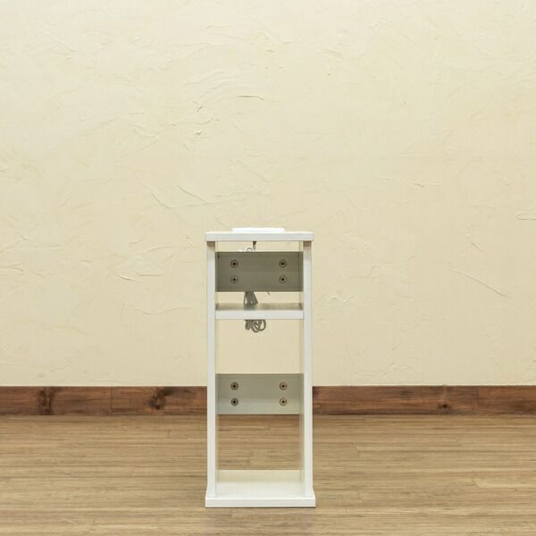 サイドテーブル 約幅20cm ダークブラウン ナイトテーブル 2口コンセント付 