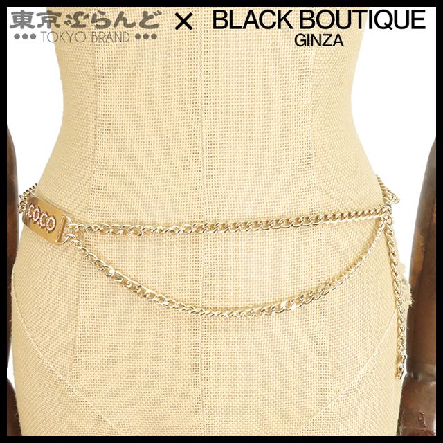 【美品】CHANEL ゴールドチェーンベルト CHANEL】シャネル チェーンベルト ベルト ココマーク