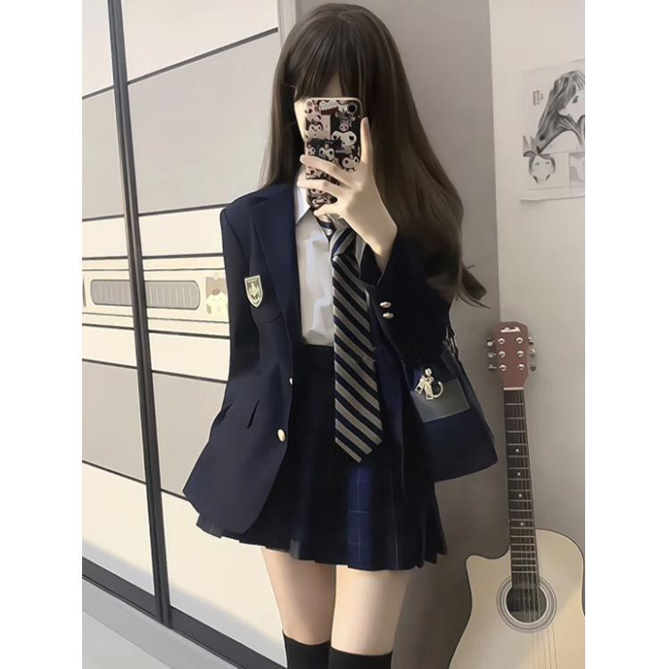 女子高生 制服セット 4点セット 卒業式 セットアップ スーツジャケット ブラウス 高校制服 JK制服 スクール スーツ スカート チェック柄 発表会  フォーマル 制服 女子 中学生 高校生 スクール#dongdong6729 - メルカリ