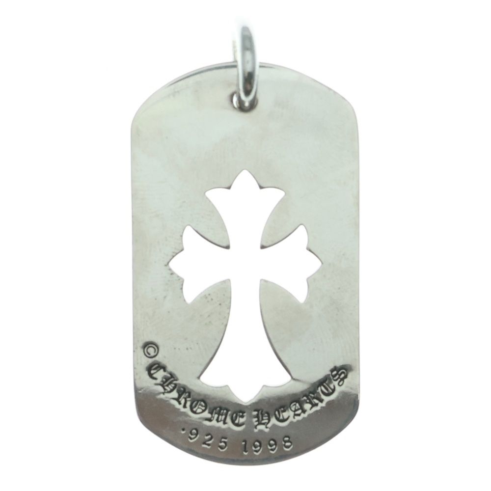 CHROME HEARTS クロムハーツ D TAG LRG CO CRS カットアウトクロスドッグタグ ラージ ペンダントトップ シルバー BCA 239