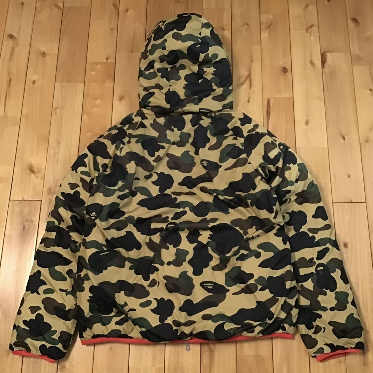 ★リバーシブル★ ダウンジャケット XLサイズ a bathing ape BAPE camo zip hoodie down jacket エイプ  ベイプ パーカー NIGO 迷彩