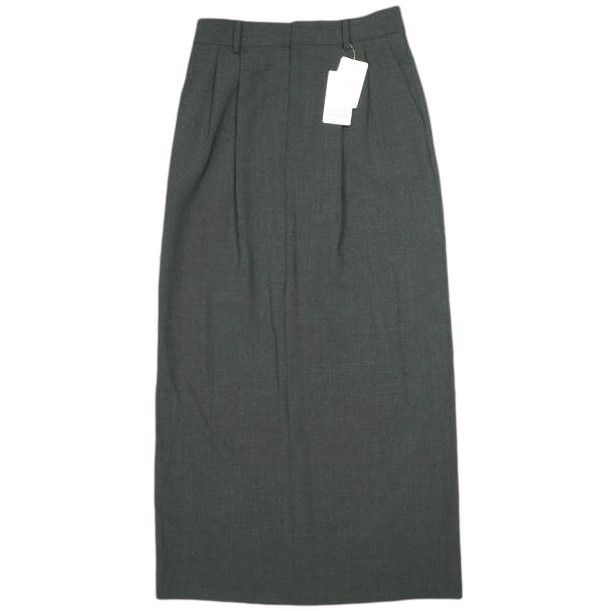 新品 AP STUDIO エーピーストゥディオ 24SS 日本製 Tuck maxi skirt タックマキシスカート 24060586101010 38 グレー 2プリーツ ロング 新品 AP STUDIO エーピーストゥディオ 24SS 日本製 Tuck maxi skirt