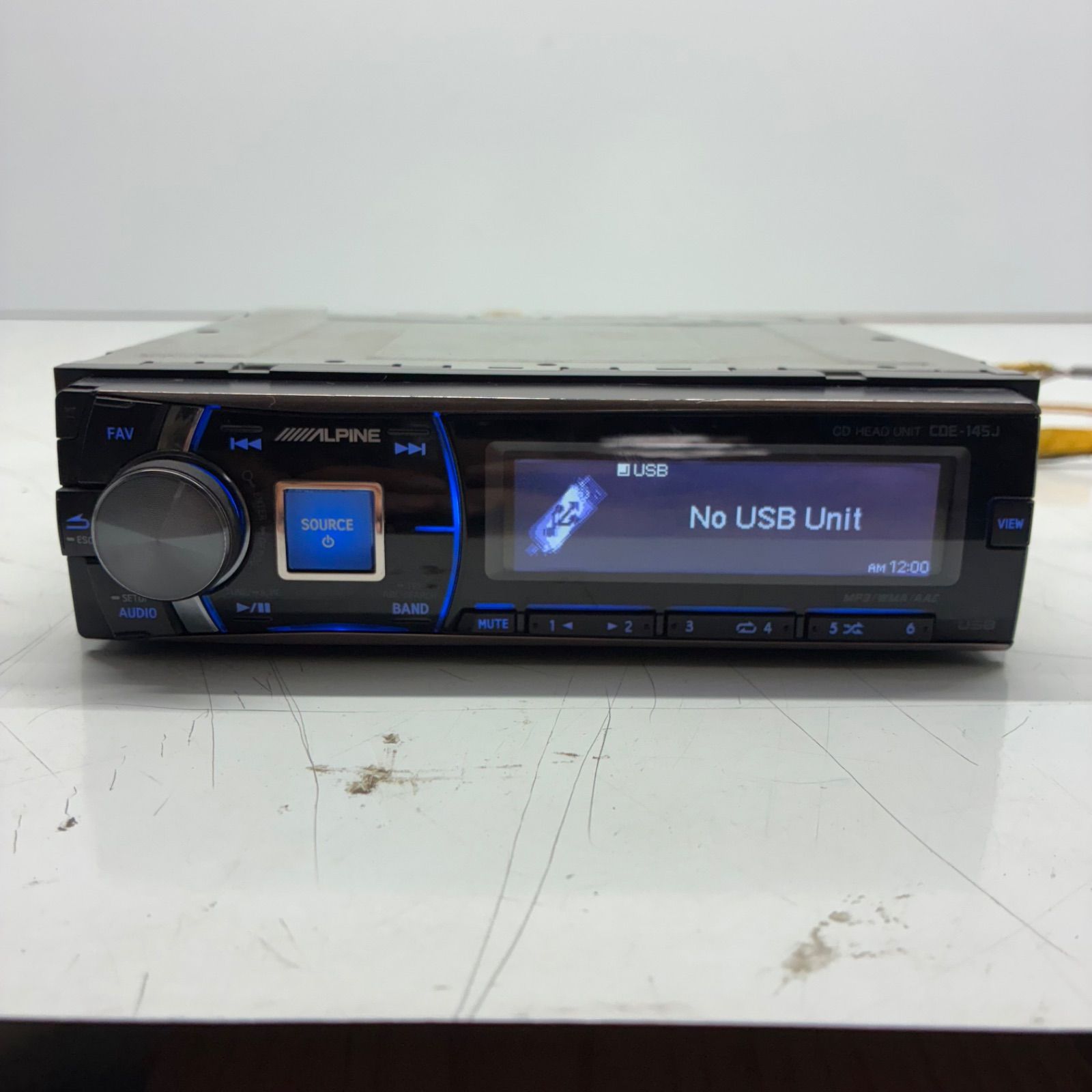 Y ALPINE アルパイン CDE-145J 1DIN カーオーディオ チューナー