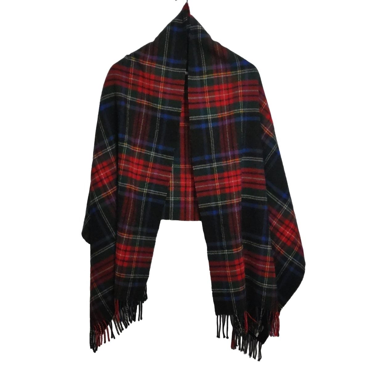 TRADITIONAL WEATHERWEAR トラディショナルウェザーウェア マフラー - レッド×ダークネイビー×マルチ チェック柄 ウール