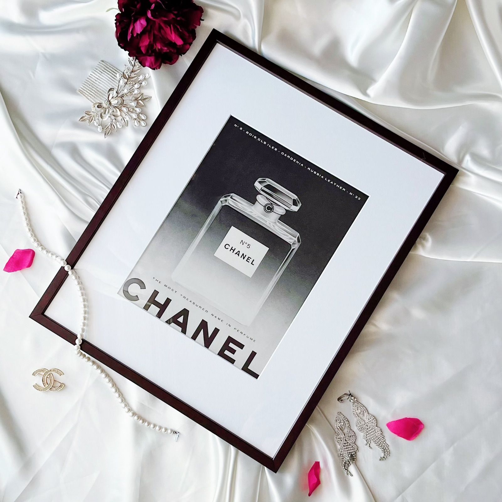 1点もの＞CHANEL シャネル No.5 シャネルの5番 香水 アドバタイジング ポスター ヴィンテージ アートポスター 広告 モダン おしゃれ  モノクロ インテリア フランス雑貨 - メルカリ