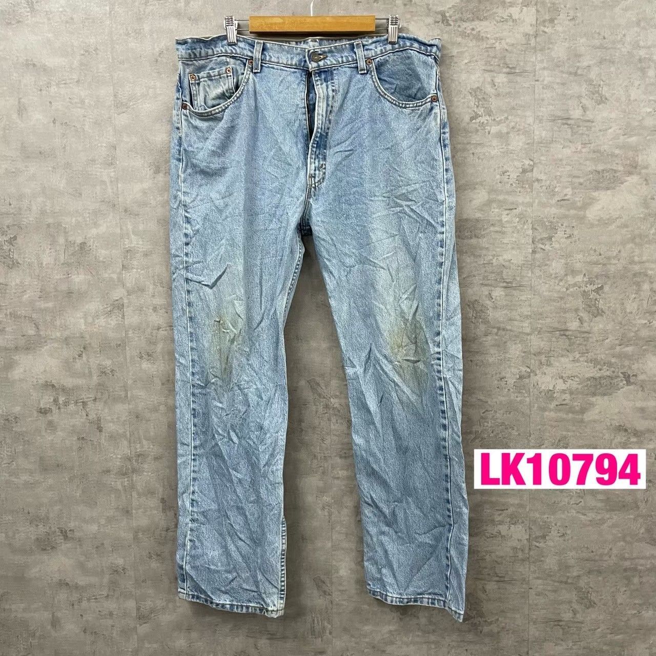 W40L30 Levi's505R USA製 デニム パンツ ジーパン レギュラーストレート ライトブルー 実寸W39in 大きいサイズ 赤タブ 5054834 リーバイス 古着 LK10794