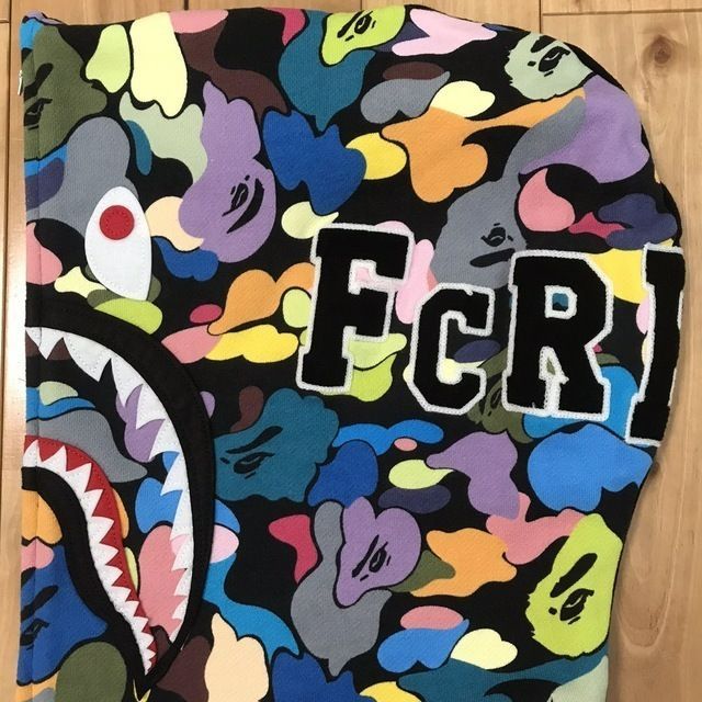試着 XL FCRB × BAPE シャーク パーカー a bathing ape multi camo shark full zip hoodie エイプ ベイプ アベイシングエイプ 迷彩 【熱い販売】