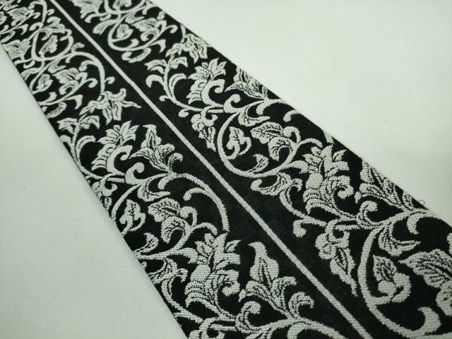 平和屋本店□極上 男性 両面 角帯 葡萄花唐草 金彩 逸品 DZAA5429kh5