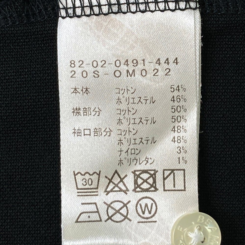 サイズ：M BEAMS GOLF ビームスゴルフ  半袖ポロシャツ ロゴ 刺繍 ブラック系 [240101456590] ゴルフウェア メンズ ストスト BEAMS GOLF ビームスゴルフ 半袖ポロシャツ ロゴ 刺繍 ブラック