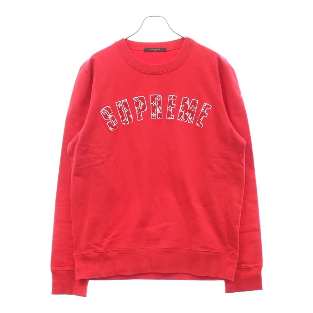 SUPREME (シュプリーム) 17AW ×LOUIS VUITTON Arc Logo Crewneck ルイヴィトン アーチロゴ クルーネックスウェットトレーナー レッド RM172 JIU HDY93W