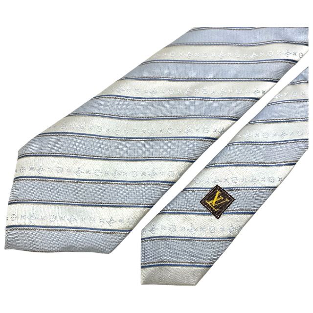 ルイ ヴィトン ネクタイ レギュラータイ モノグラム ストライプ シルク