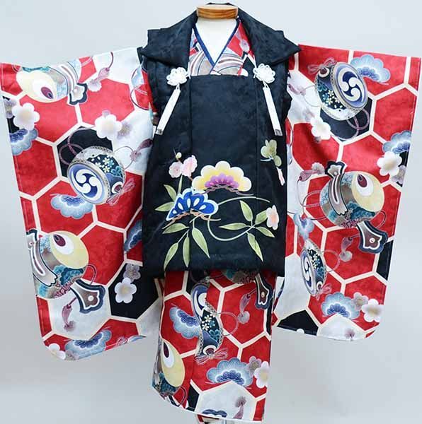 七五三 三歳 男児 被布着物フルセット 祝着 三才 3歳 3才 男の子 