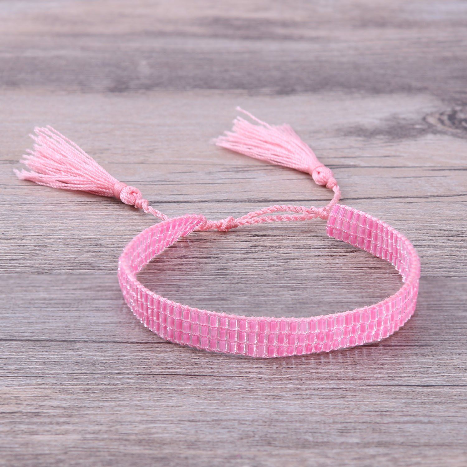 KELITCH ブルークリスタルビーズラップブレスレット天然皮革ハンドメイドストランドチャームガールズジュエリー