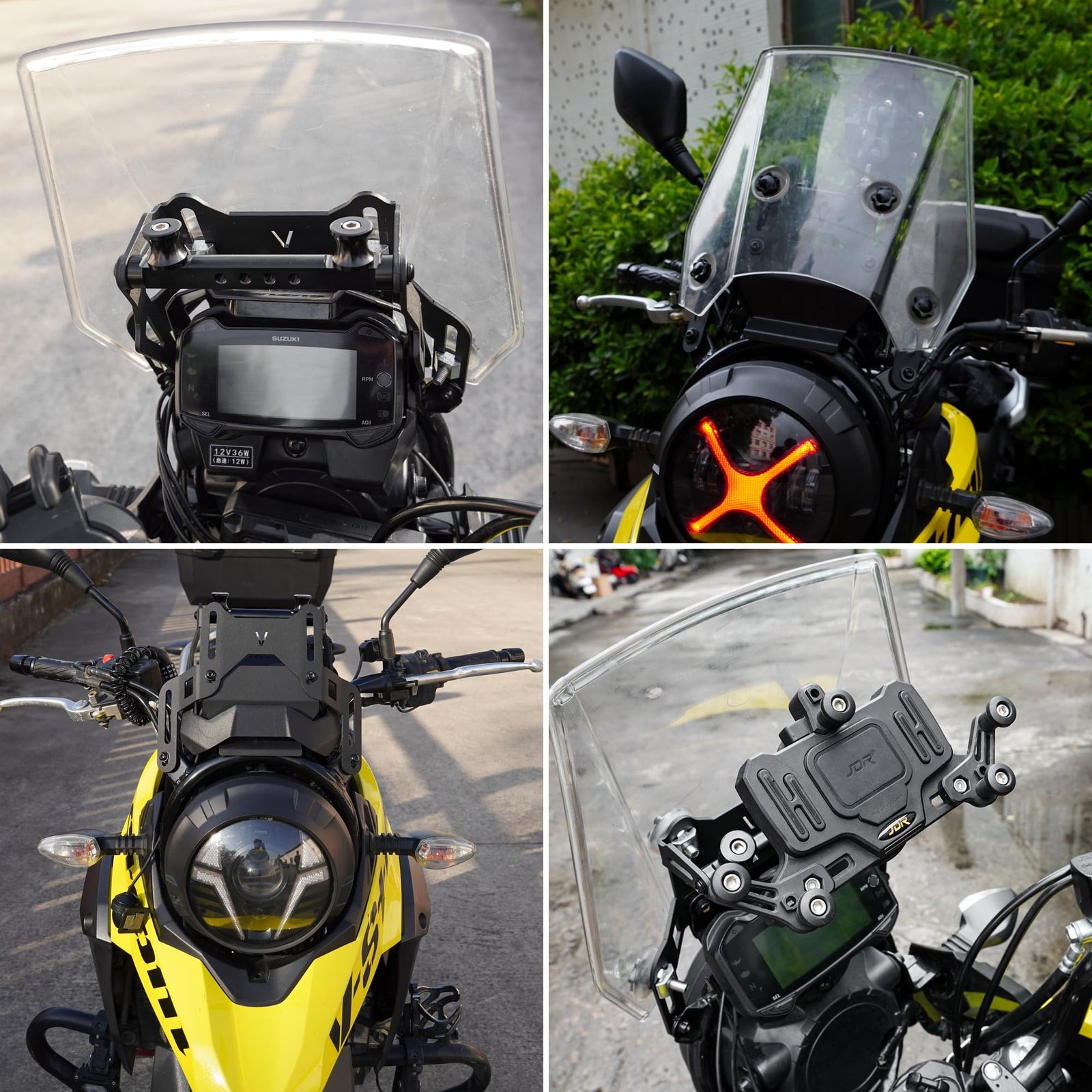 新品 スクリーン バイク用 クランプバー付き スクリーン