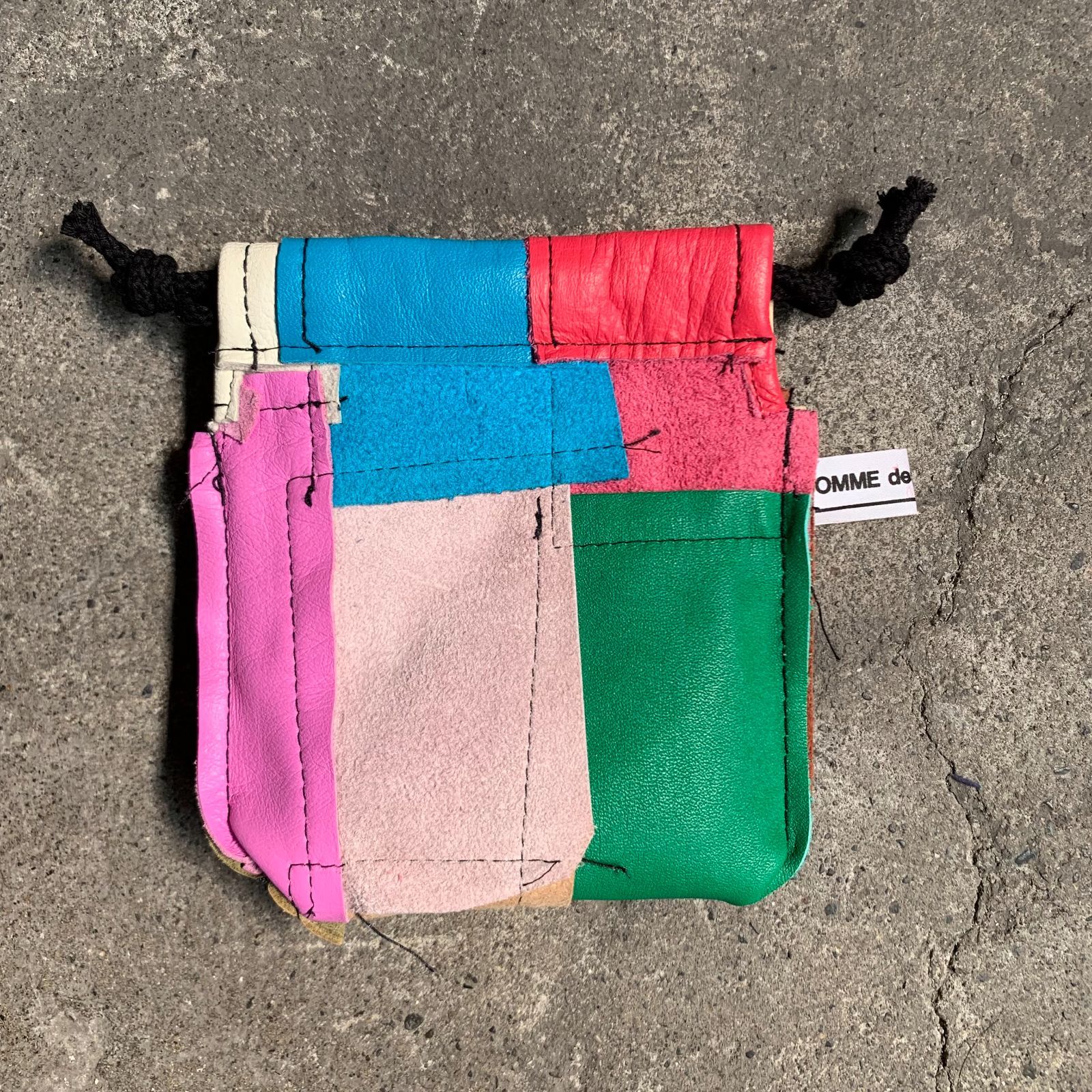 COMME des GARÇONS バーガンディ レザーポーチ カラーレザー ポーチ小 | Wallet COMME des GARCONS (Women/Men