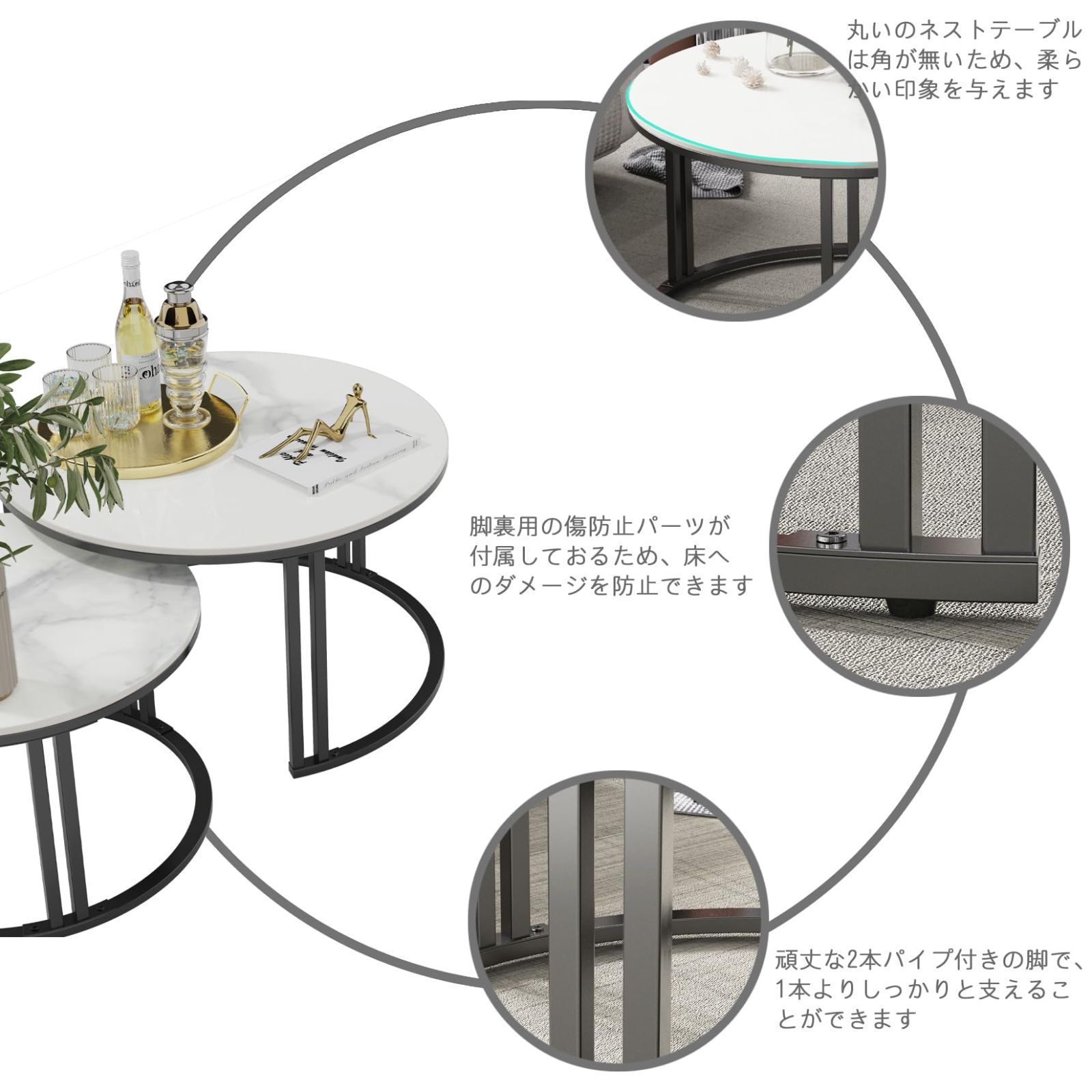 UNHO ローテーブル おしゃれ 大理石 テーブル Amazon.co.jp: UNHO ローテーブル おしゃれ 大理石 テーブル