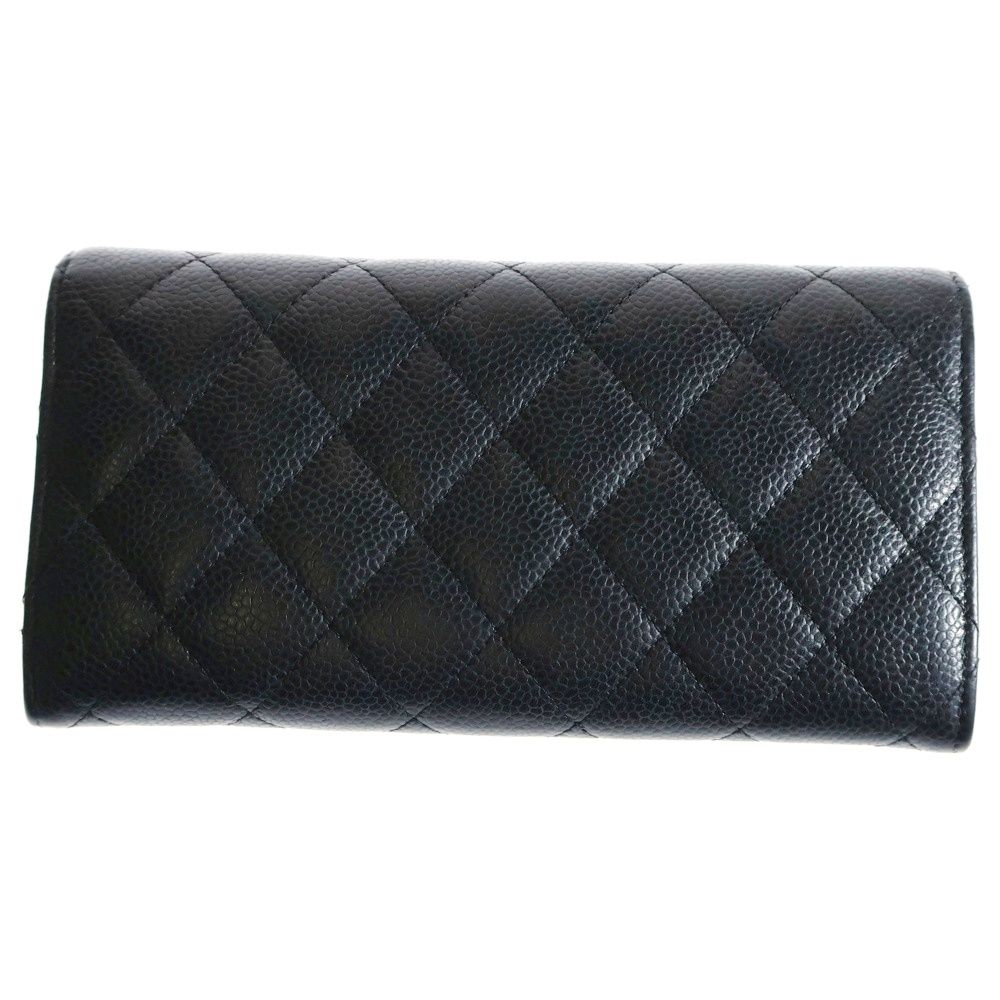 CHANEL (シャネル) マトラッセ キャビアスキン ココマーク レザー  