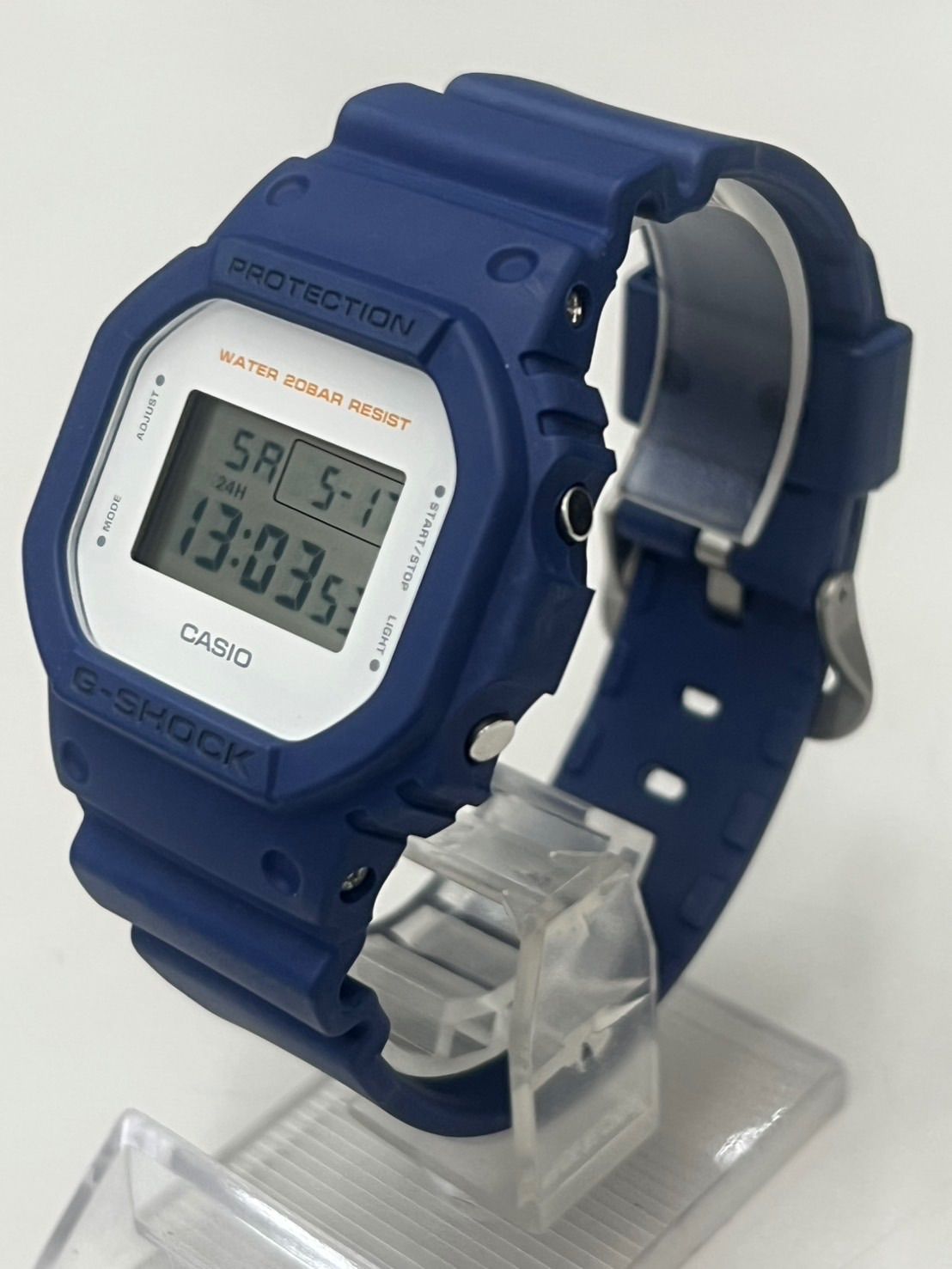 【電池交換済】G-SHOCK スクエアケース ネイビー DW-5600M-2JF 電池交換済】G-SHOCK G-ショック スクエアケース ネイビー DW