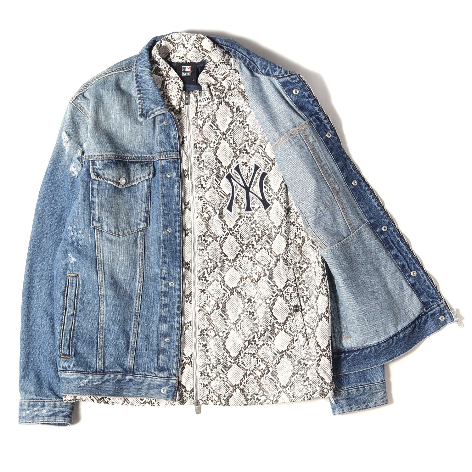 美品 KITH NYC キス ニューヨークシティー デニムジャケット 20AW ×MLB 