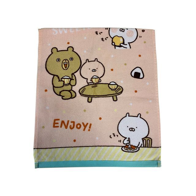 LINE FRIENDS うさまる おいしいたべもの フェイスタオル