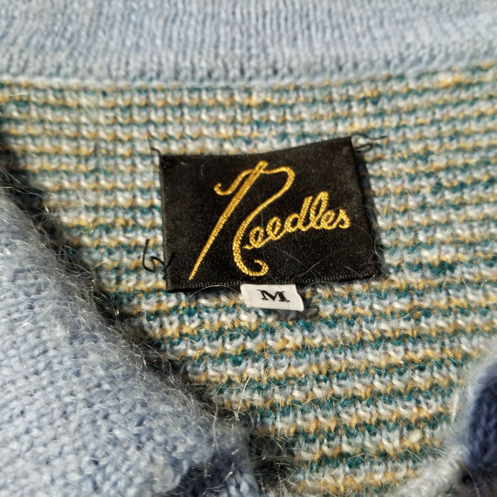 Kith ×Needles ポロセーター KITH for NEEDLES 22aw MOHAIR SPRUCE POLO SWEATER M キス