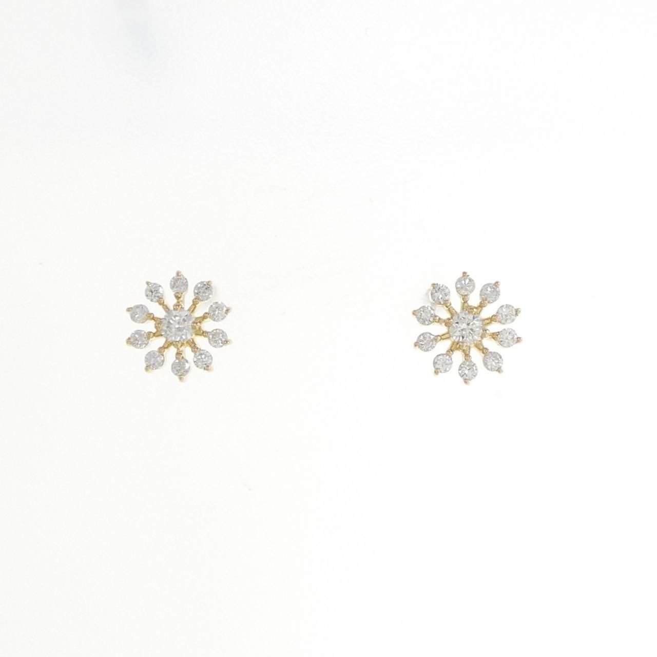 リメイク】K18YG ダイヤモンド ピアス 0.30CT K18YG クロス