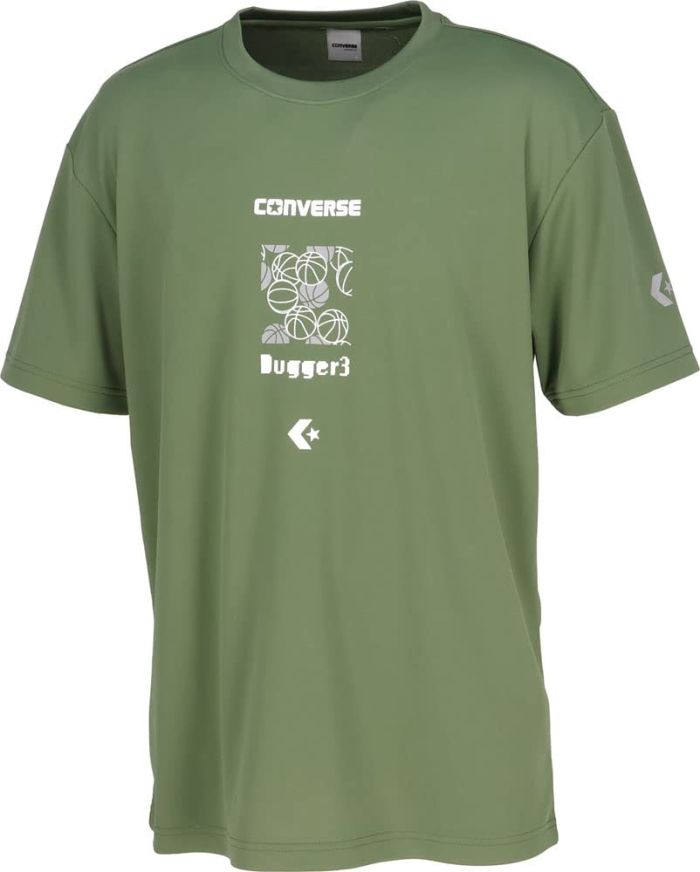 【新品・4営業日で発送】コンバース 3F_プリントTシャツ (CB232363) 色 : カーキ サイズ : O 