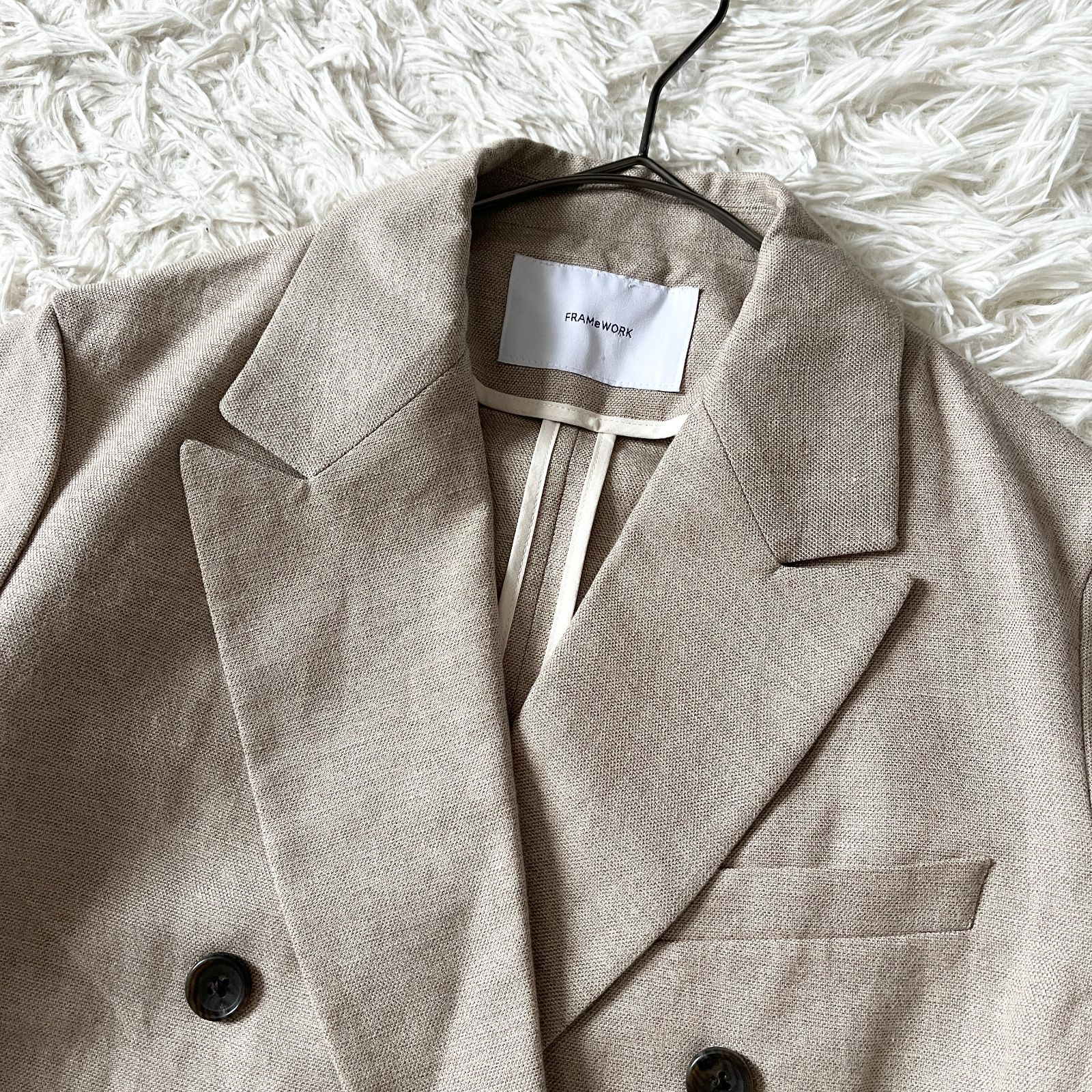 FRAMeWORK フレームワーク 麻混クロスダブルブレスト テーラード