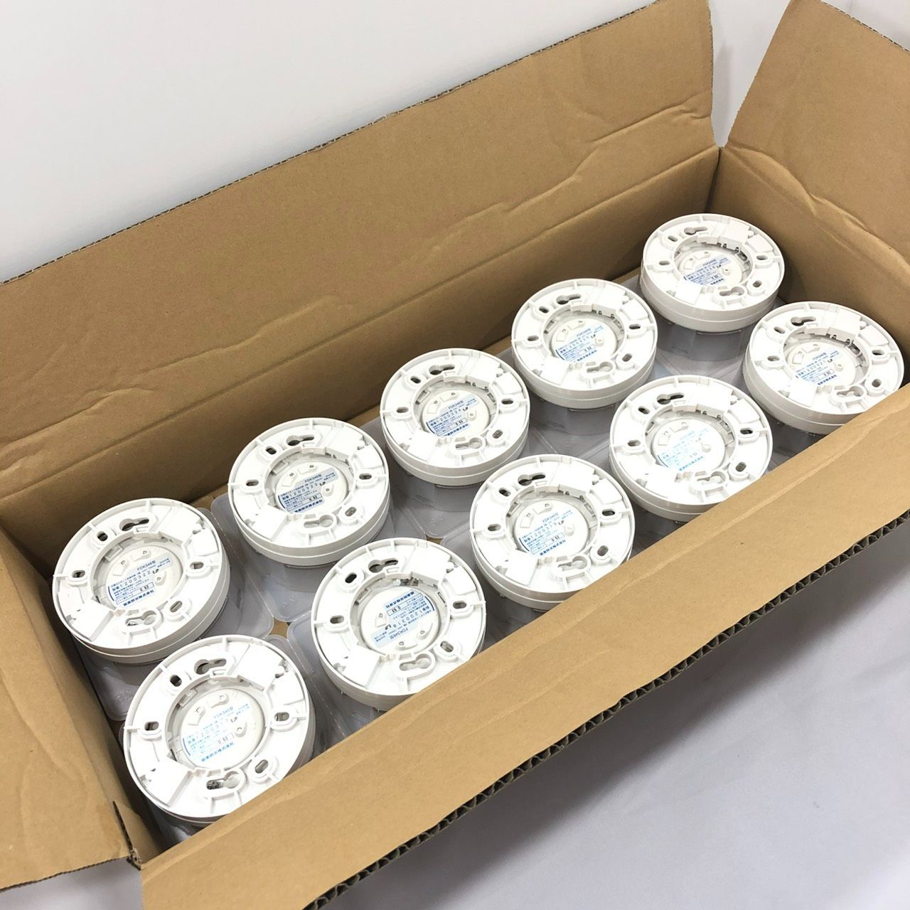 ♥品!! NOHMI 能美防災 FDK346 光電式スポット型 煙感知器 ベース付き 10点セット 火災報知器 警報機 防災グッズ