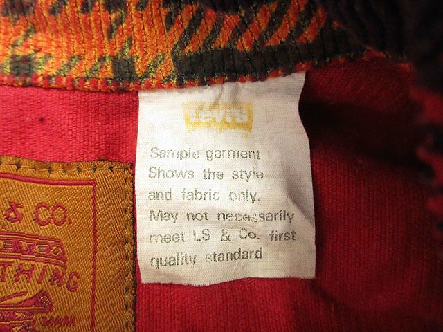 リーバイス Levi's 80s プリントコーデュロイ トラッカー