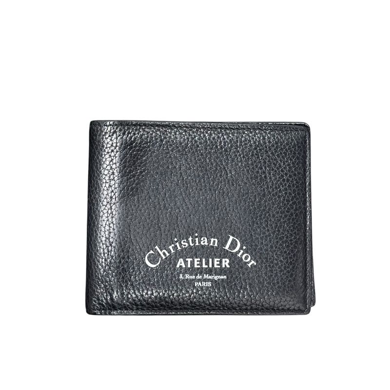 ○クリスチャンDior 折財布　レザー Christian Dior クリスチャンディオール 三つ折り財布
