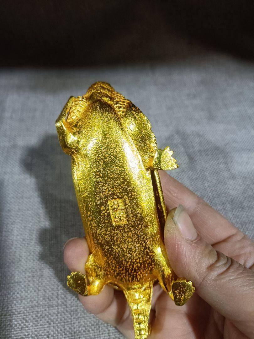 銅 細工 茶道具 金竜亀薫香炉 金銭亀檀香炉 香道具装飾品 現代