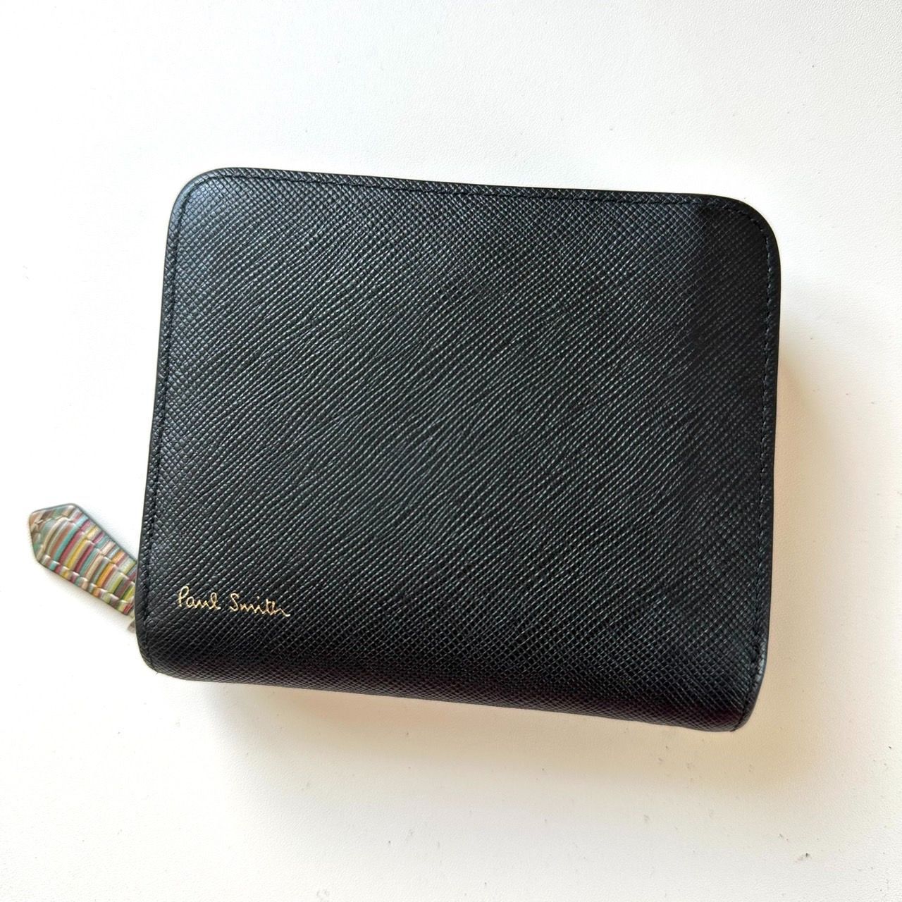 Paul Smith 超激レア　ジップストローグレイン　二つ折り財布　新品　黒 Paul Smith レア ジップストローグレイン 二つ折り財布 ほぼ未使用 黒